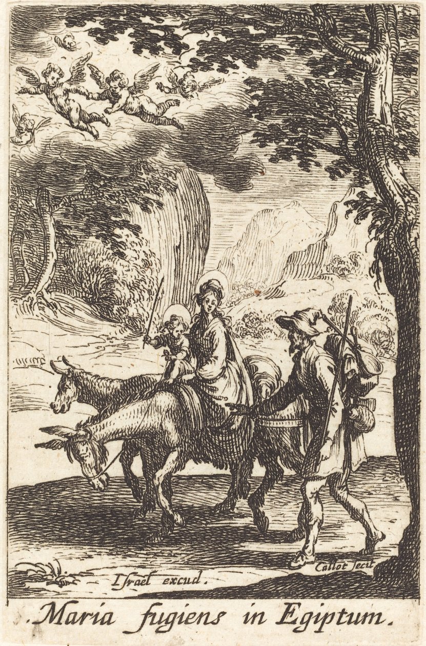 Flugten til Egypten, i eller efter 1630. af Jacques Callot