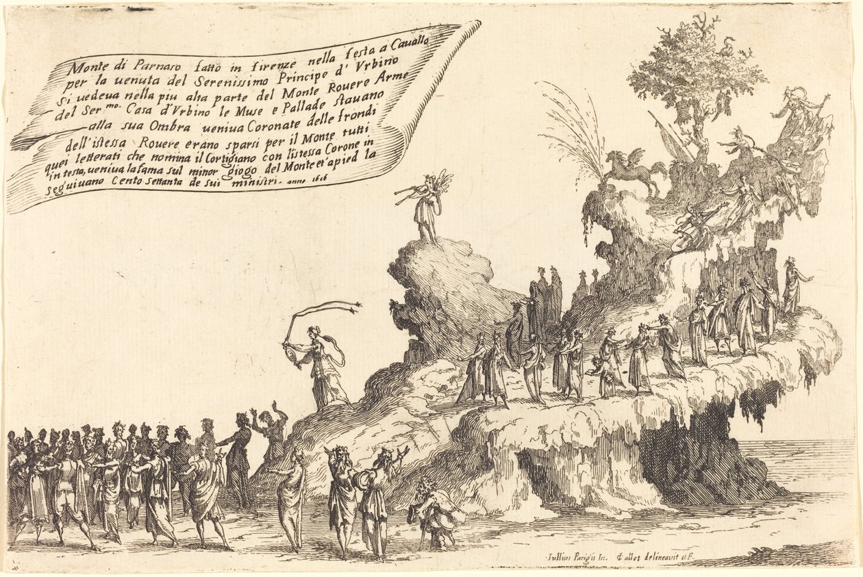 Floden af Mount Parnassus af Jacques Callot