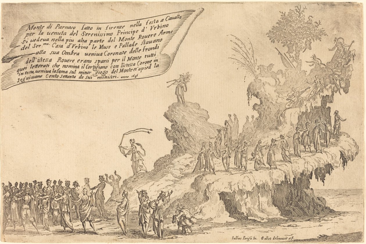 Floden af Mount Parnassus af Jacques Callot