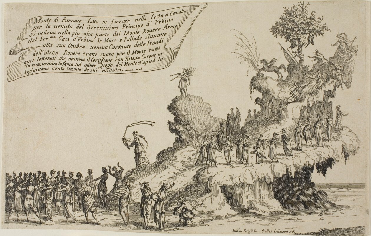 The Float of Mount Parnassus, fra The War of Beauty af Jacques Callot