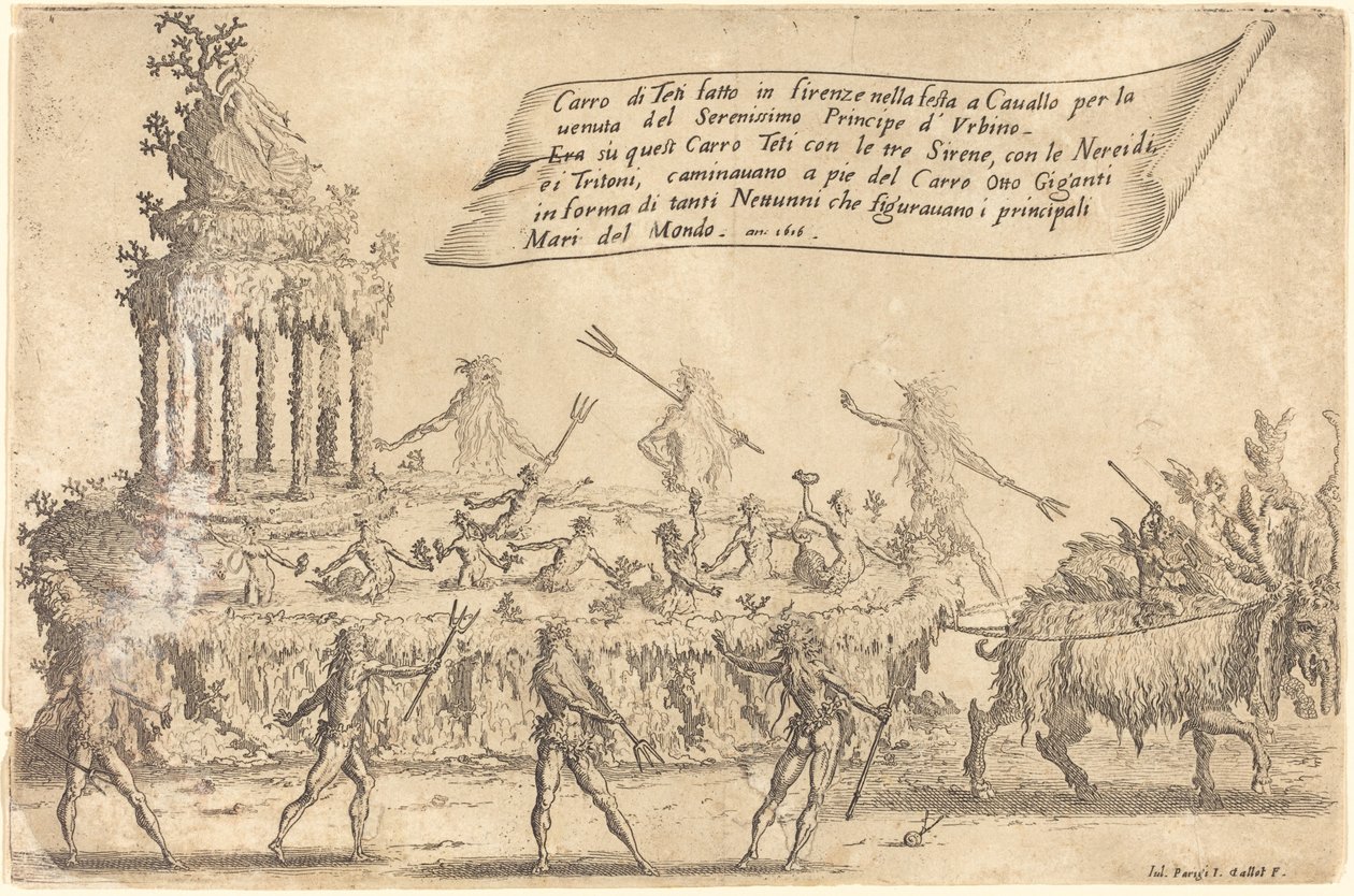 Thetis flyder af Jacques Callot