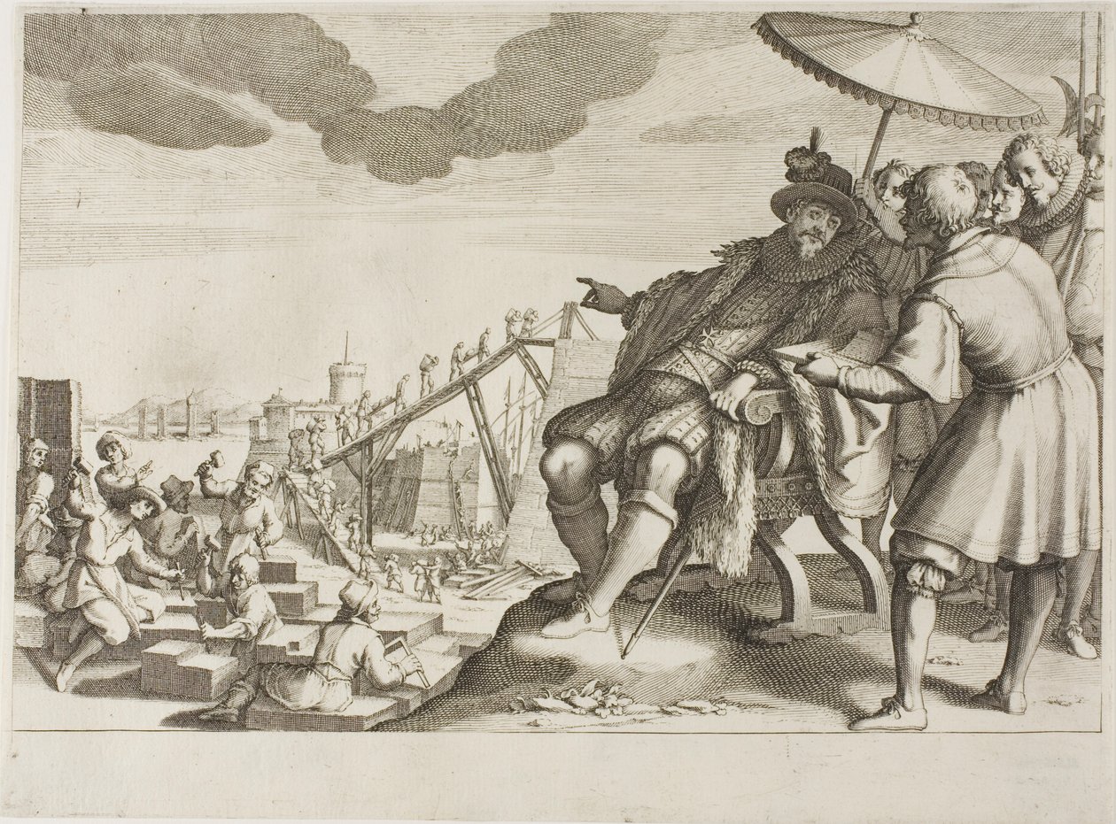 Storhertugen befæster havnen i Livorno, fra Life of Ferdinando I de