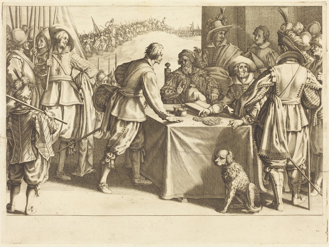 Rekrutteringen af tropperne af Jacques Callot