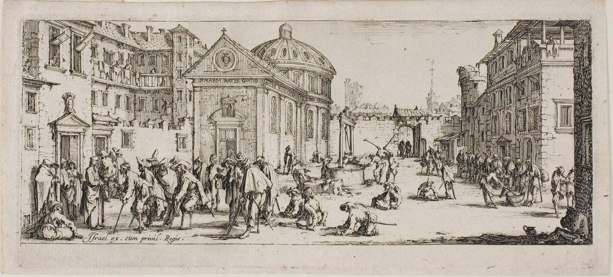 Hospitalet, planche femten fra Krigens elendighed af Jacques Callot