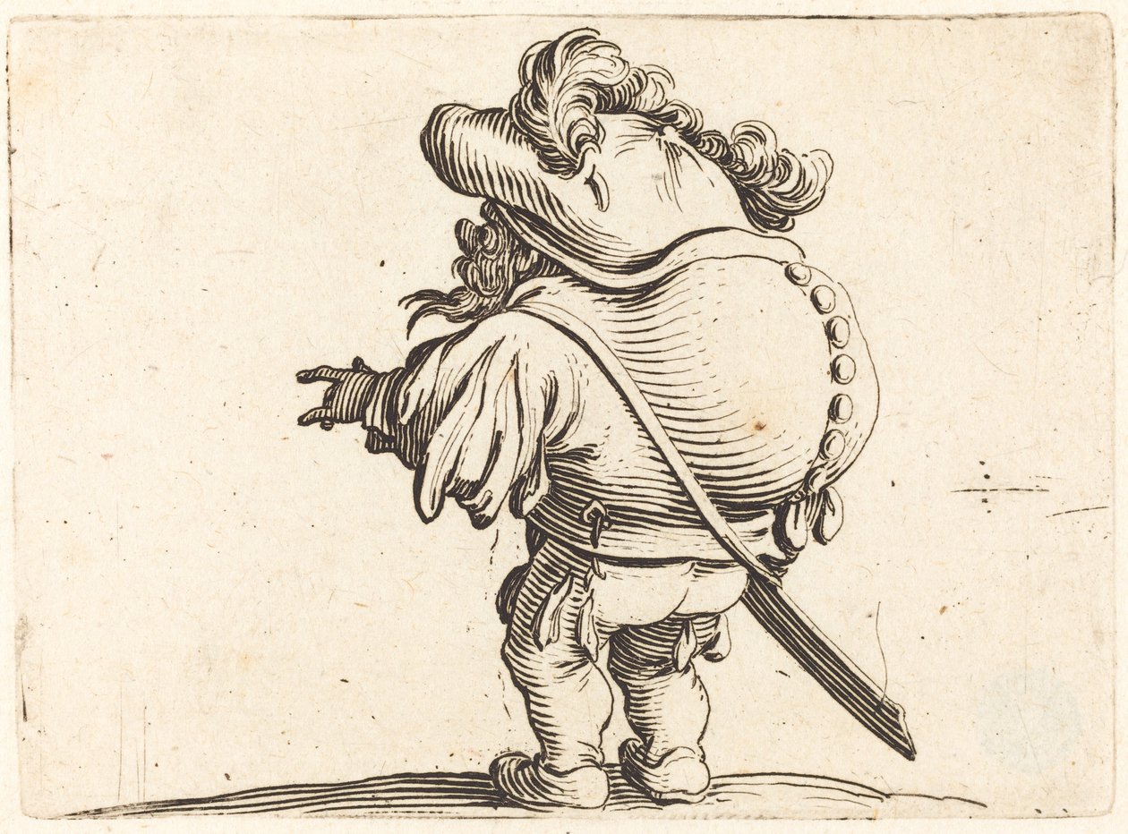 Pukkelryggen med fjerhuen af Jacques Callot