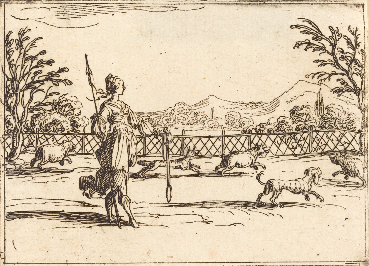 Jægerinden. af Jacques Callot