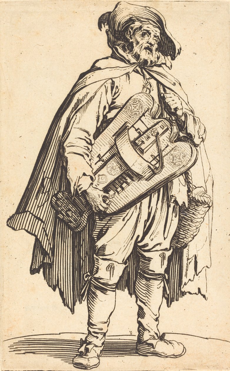 Hurdy-Gurdy-spilleren af Jacques Callot