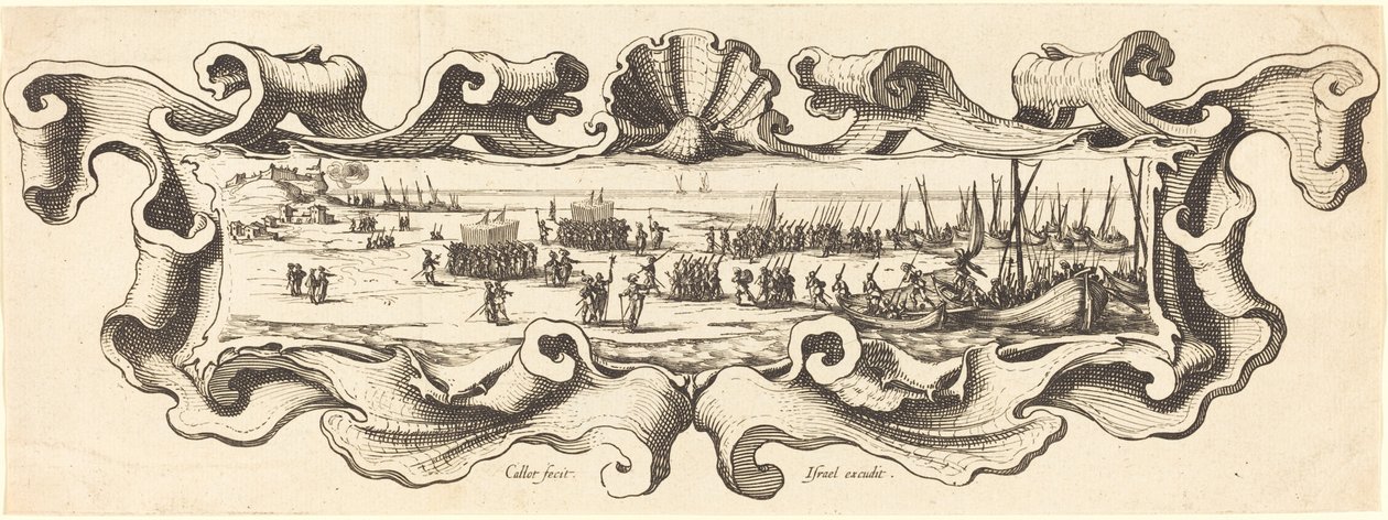 Troppernes landgang, sandsynligvis 16281631. af Jacques Callot