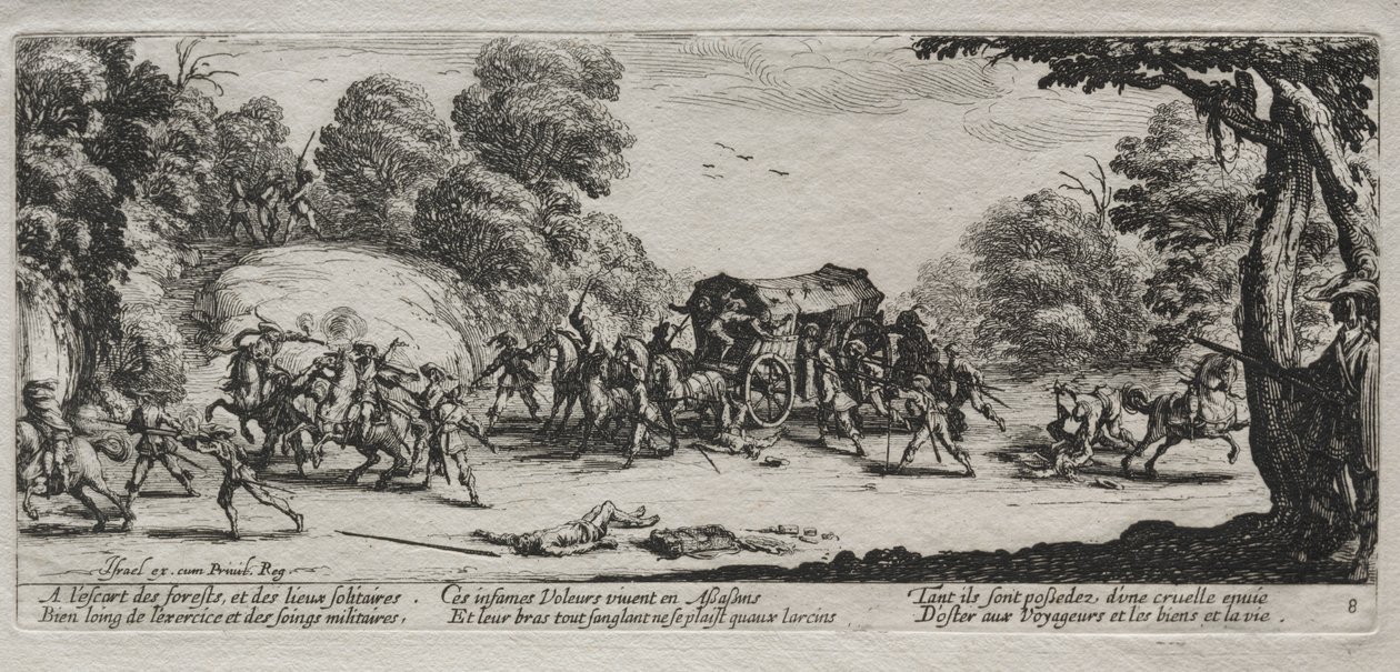The Large Miseries of War: Highway Robbery af Jacques Callot