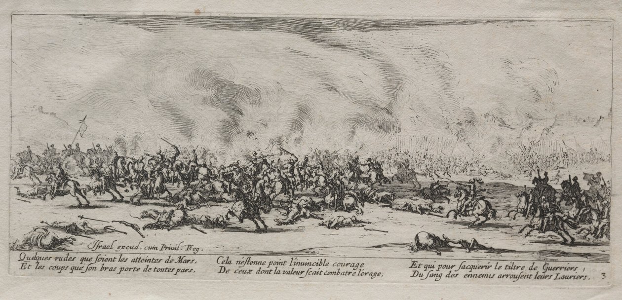 The Large Miseries of War: The Battle, 1633. af Jacques Callot