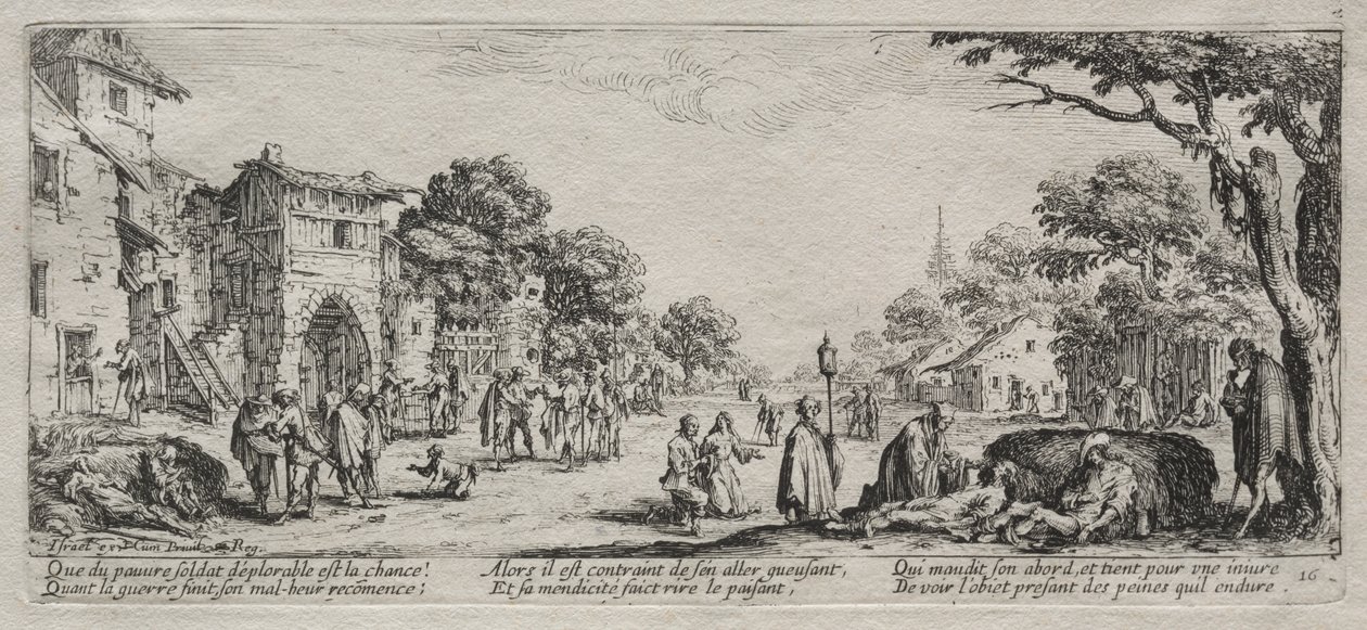 Krigens store elendighed: Tiggerne og de døende af Jacques Callot