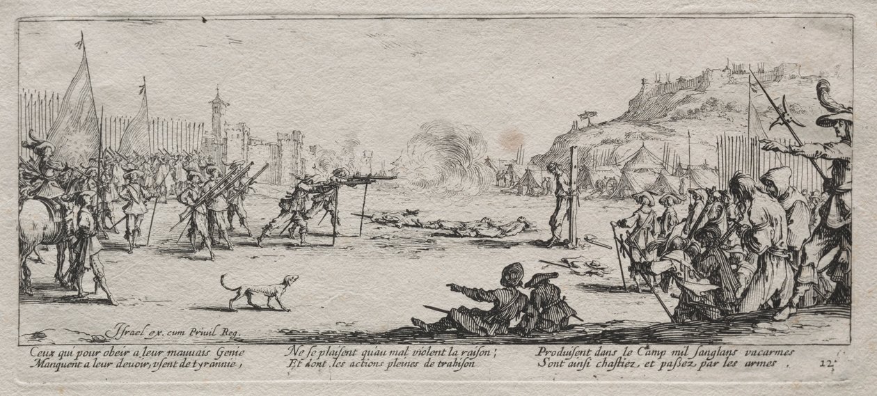 The Large Miseries of War: The Firing Squad, 1633. af Jacques Callot
