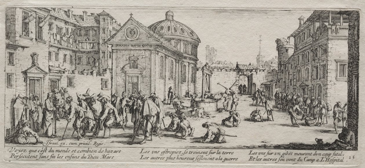 Krigens store miseries: Hospitalet, 1633. af Jacques Callot