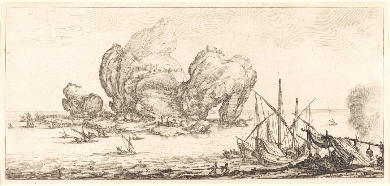 Den store klippe, sandsynligvis ca. 1630. af Jacques Callot