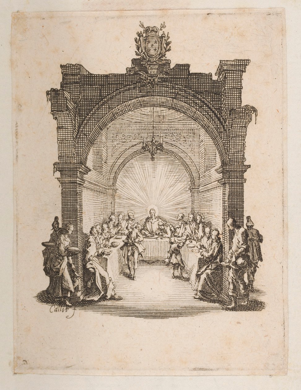 Den sidste nadver, nr. 2 af 11 fra La Petite Passion af Jacques Callot