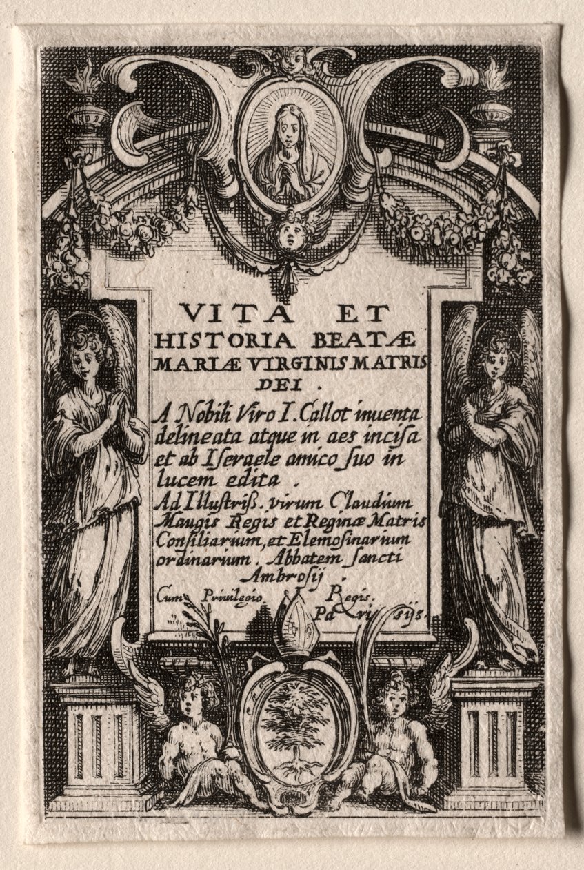 The Life of the Virgin: Frontispice af Jacques Callot