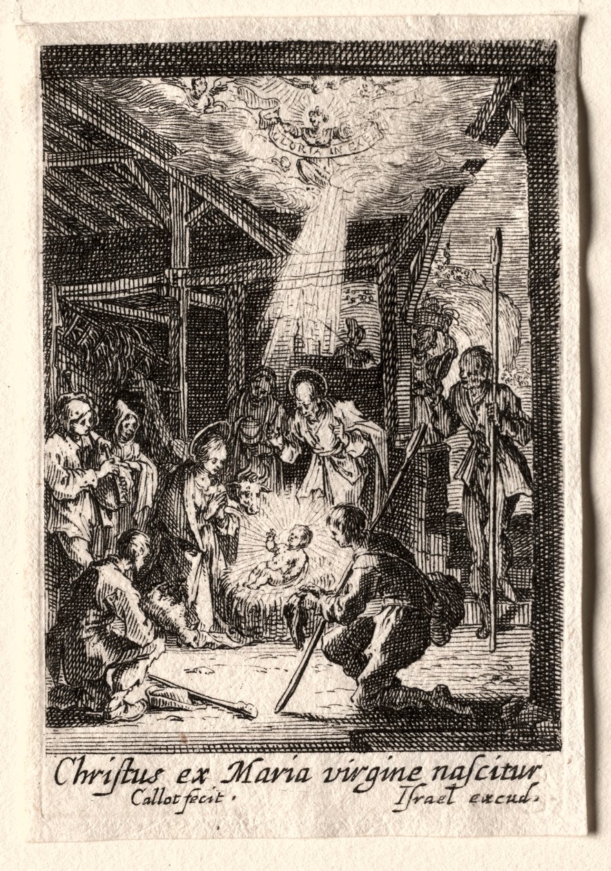 Jomfruens liv: Fødselen. af Jacques Callot