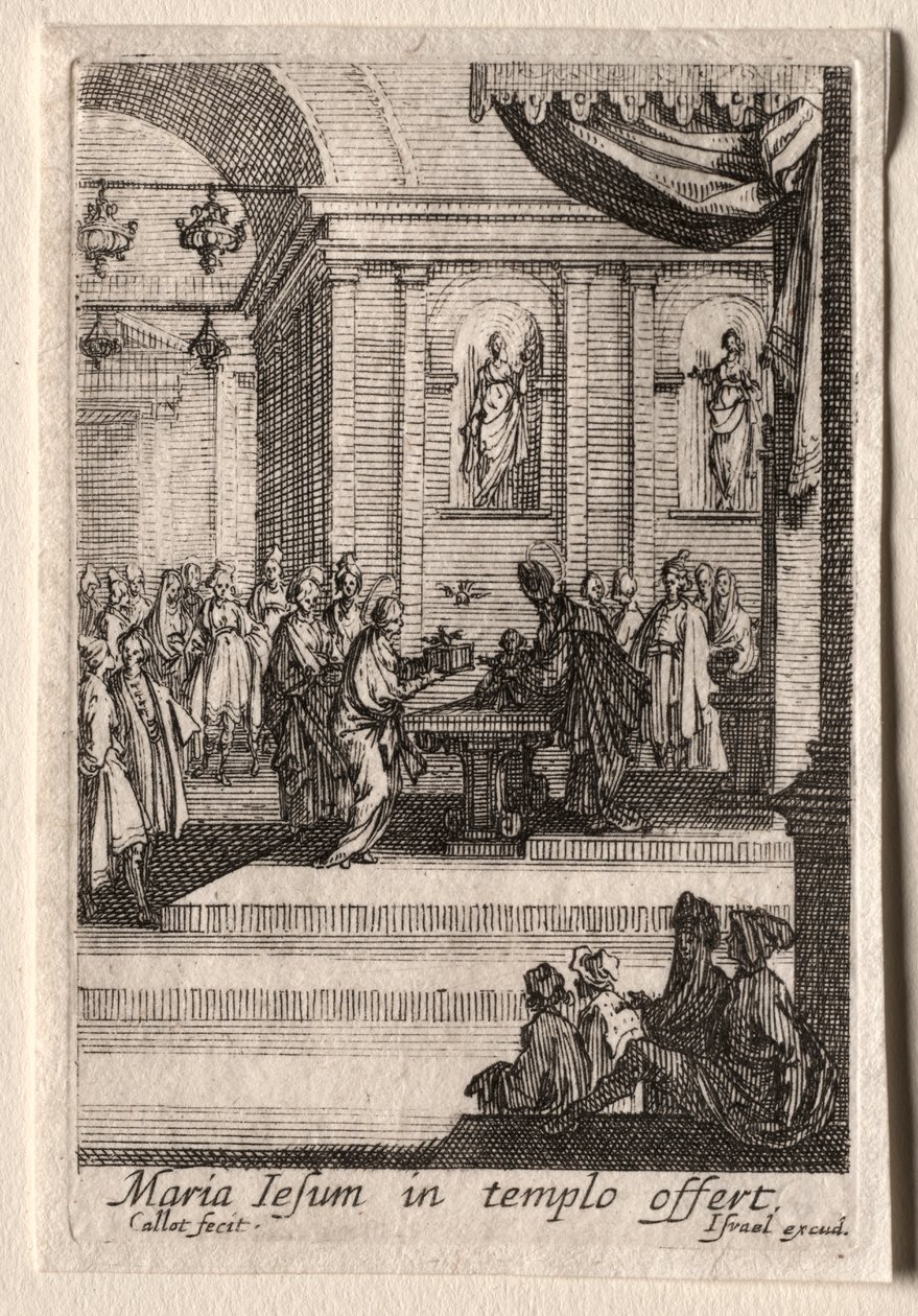 Jomfruens liv: Præsentationen af Kristus i templet af Jacques Callot