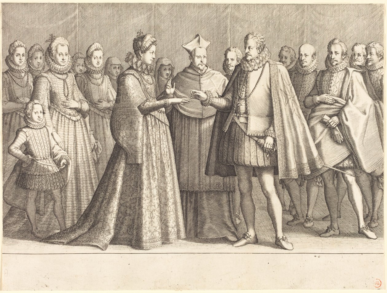 Ferdinandos og Christine af Lothringens bryllup af Jacques Callot