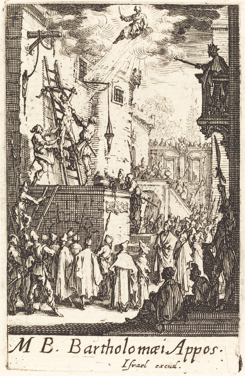 Sankt Bartholomews martyrium, ca. 16341635. af Jacques Callot