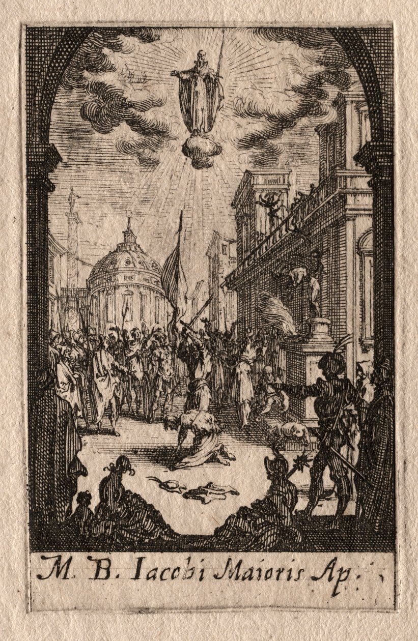 Apostlenes martyrium: Sankt Jakob den Større. af Jacques Callot