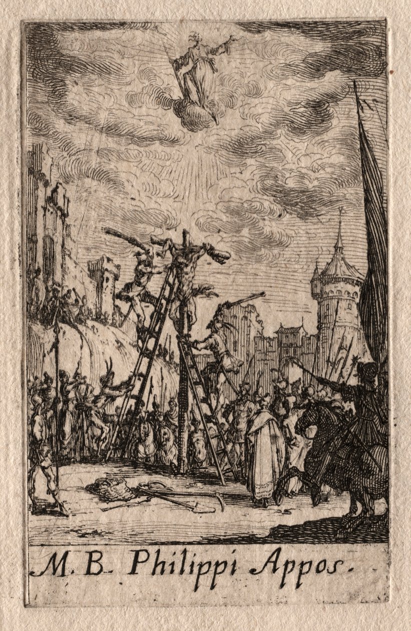 Apostlenes martyrium: Sankt Filip. af Jacques Callot