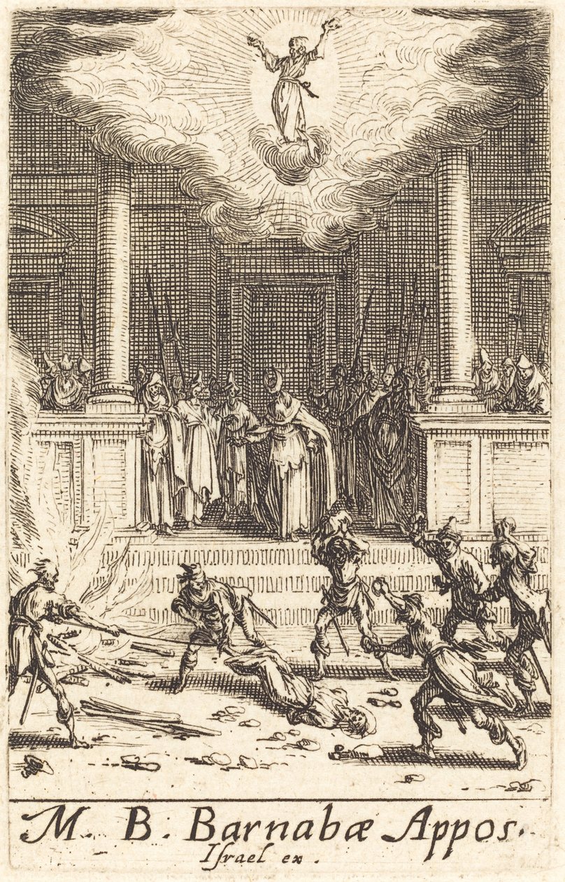Sankt Barnabas martyrium af Jacques Callot
