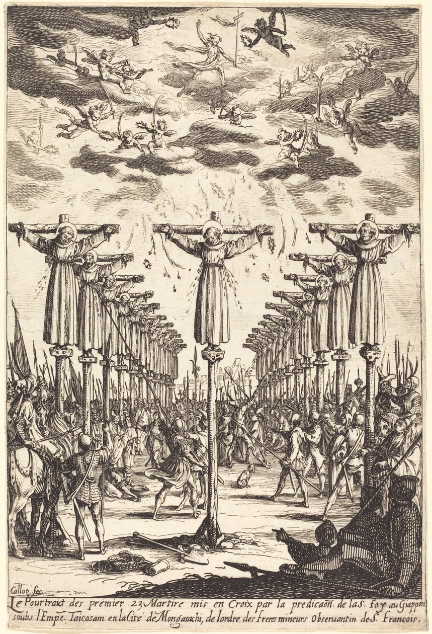 Martyrerne i Japan af Jacques Callot