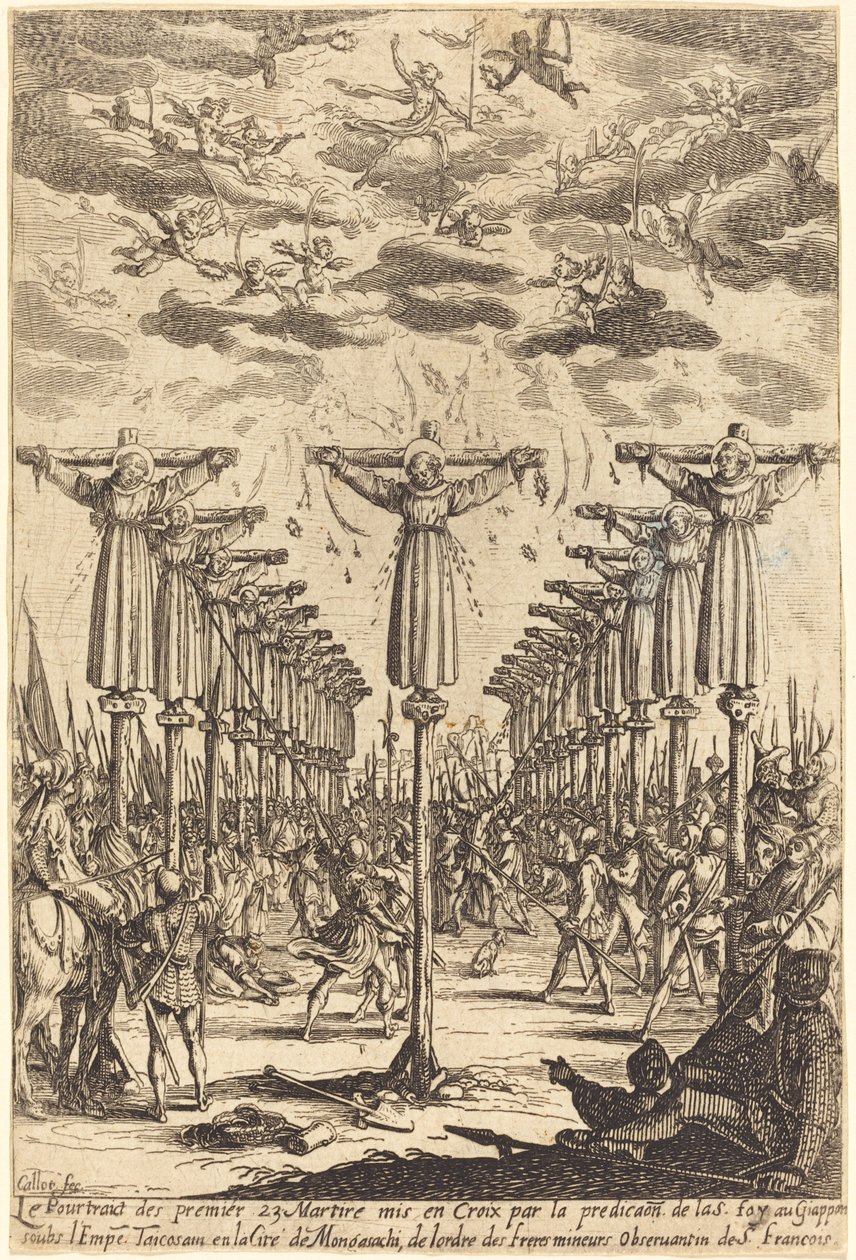 Martyrerne i Japan af Jacques Callot