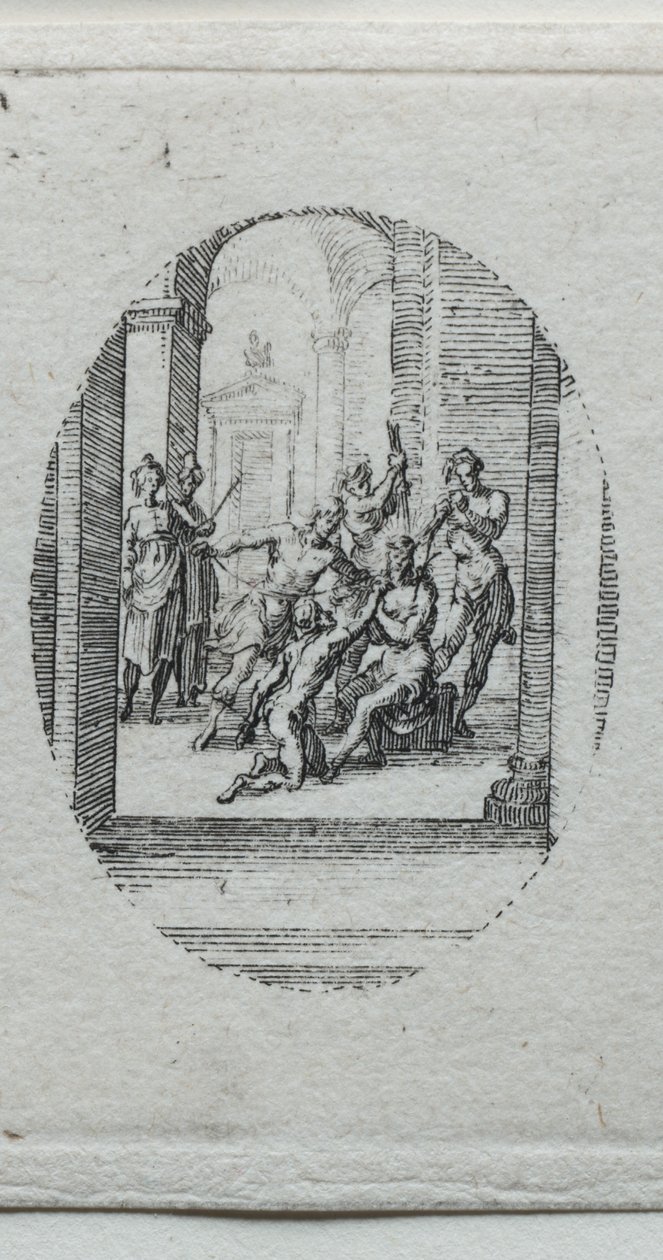 Lidenskabens mysterier: Kristus kronet med torne. af Jacques Callot