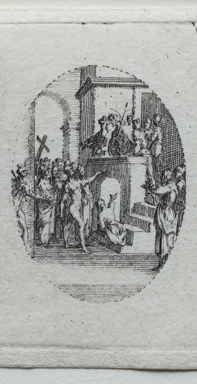 Lidenskabens mysterier: Kristus præsenteret for folket. af Jacques Callot