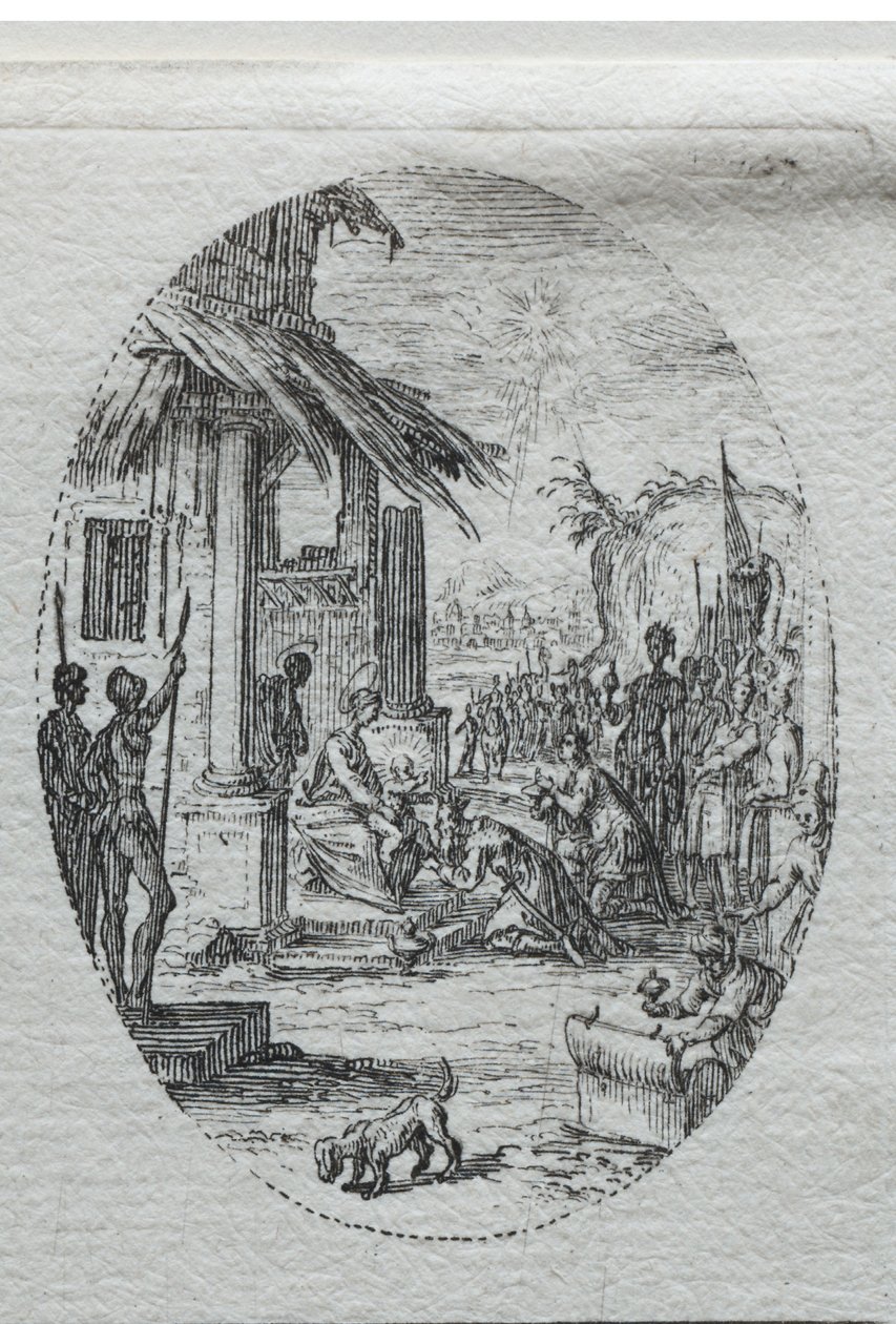 Lidenskabens mysterier: Kongernes tilbedelse. af Jacques Callot