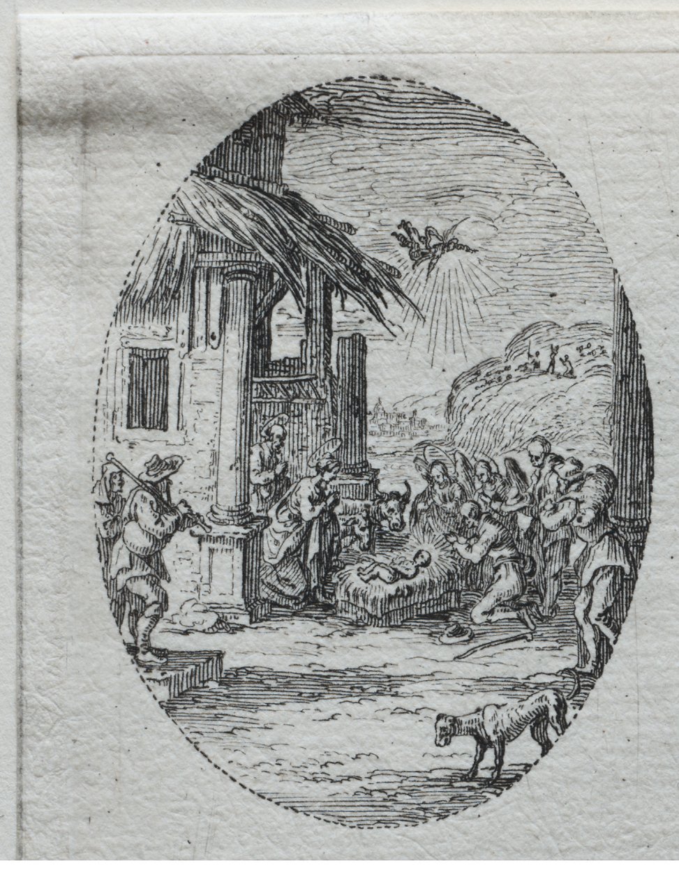 Lidenskabens mysterier: hyrdernes tilbedelse af Jacques Callot