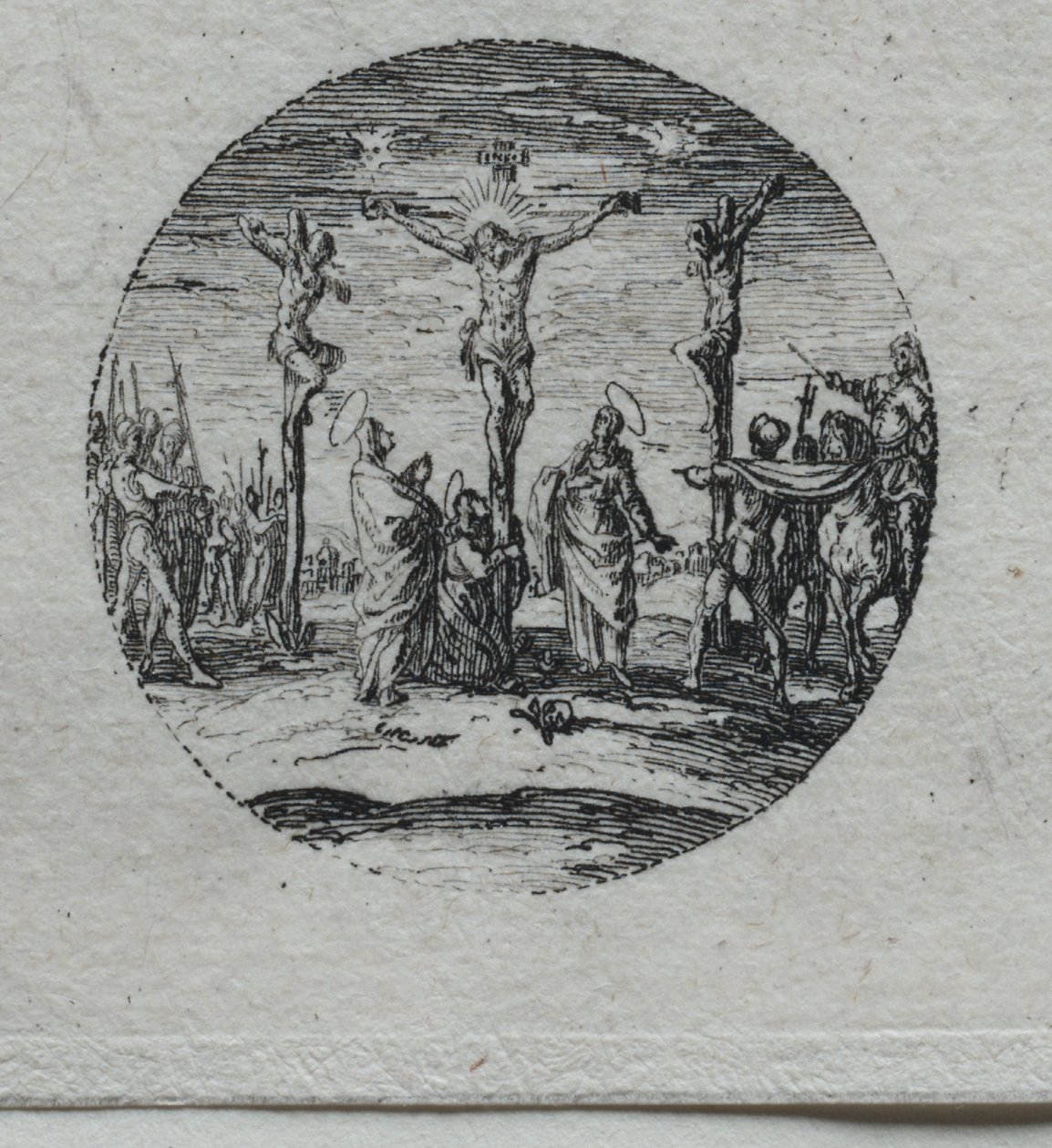 Lidenskabens mysterier: Nedstigningen fra korset. af Jacques Callot