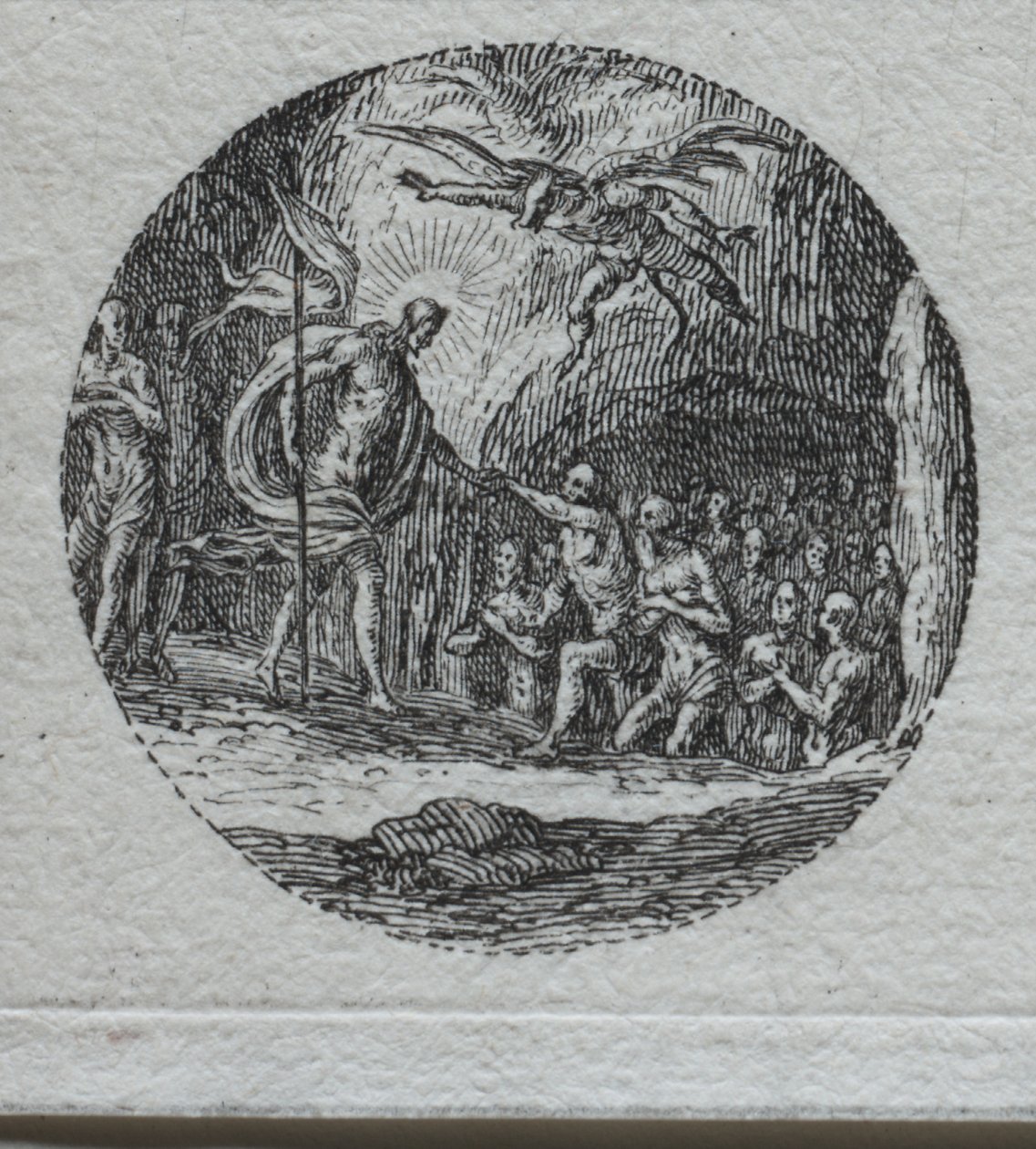 Passionens mysterier: Nedstigningen til limbo af Jacques Callot
