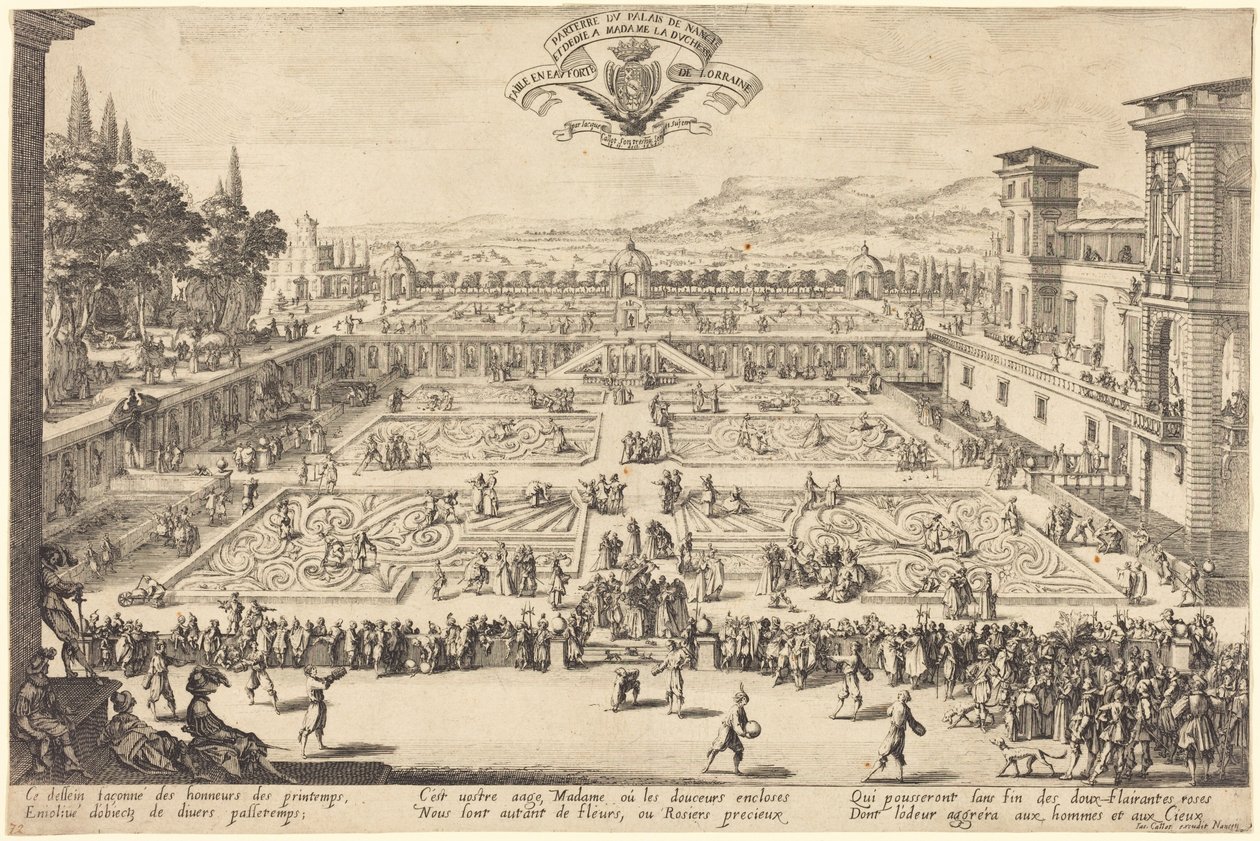 Paladshaverne i Nancy af Jacques Callot