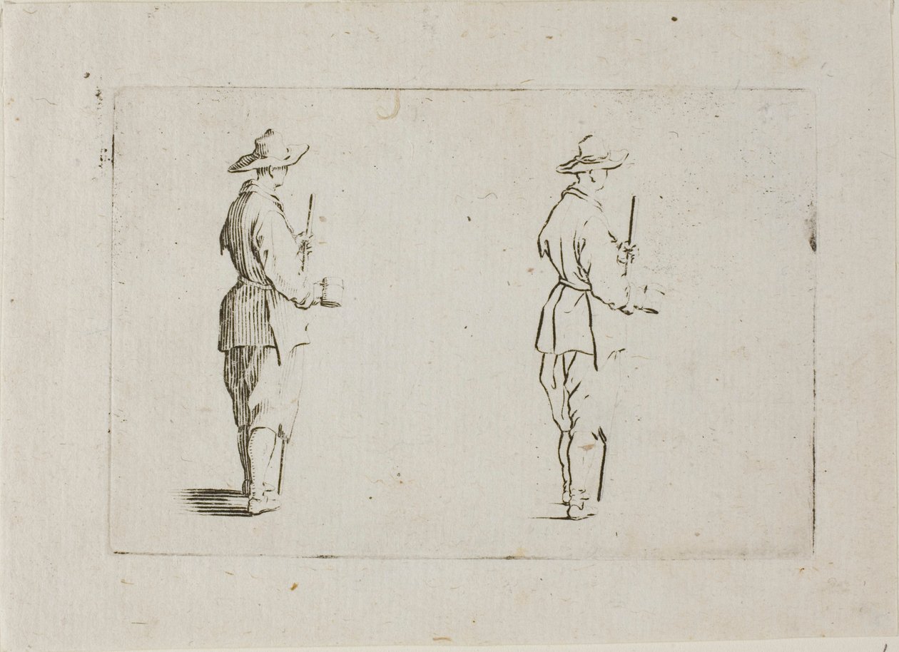 Bonden holder en bæger, fra The Caprices af Jacques Callot