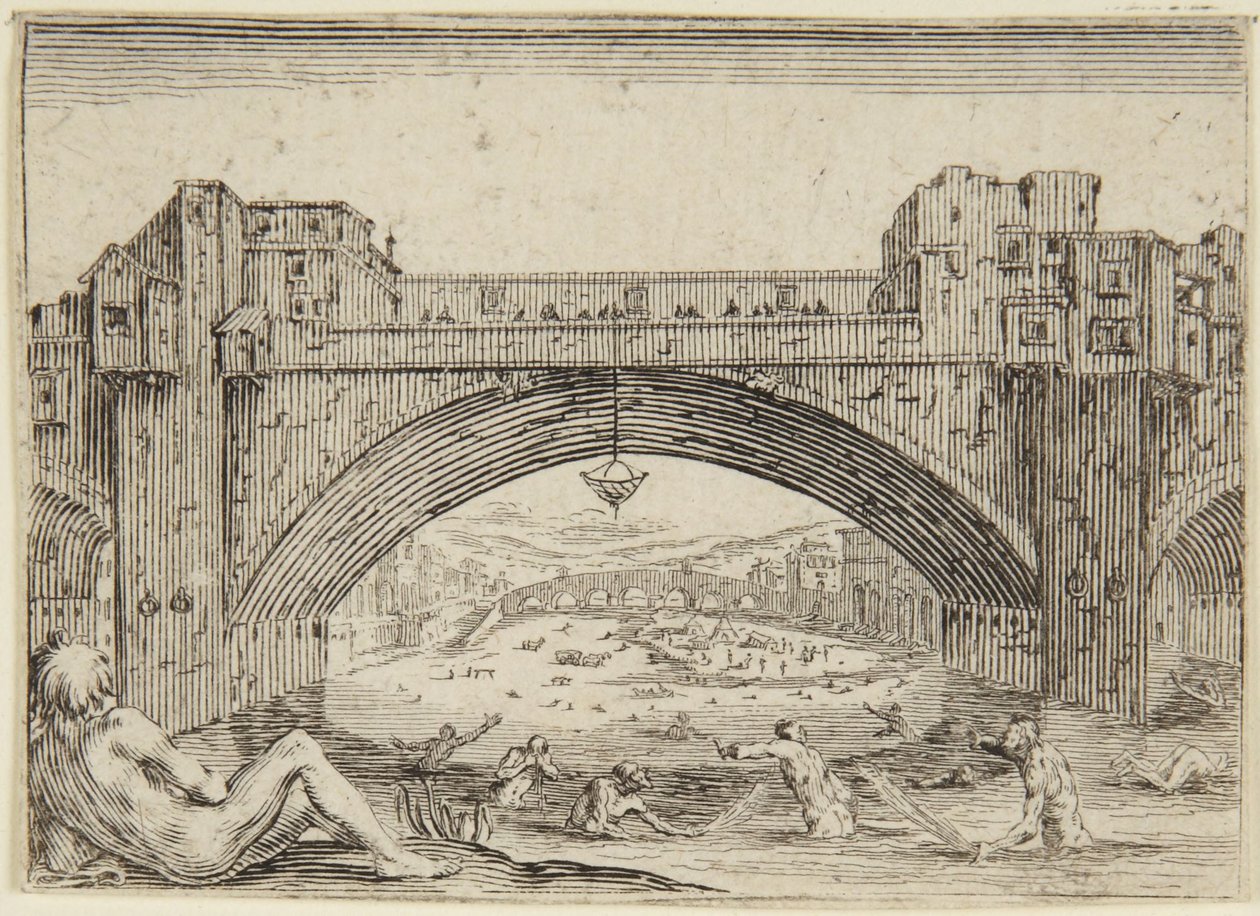 Ponte Vecchio, Firenze af Jacques Callot