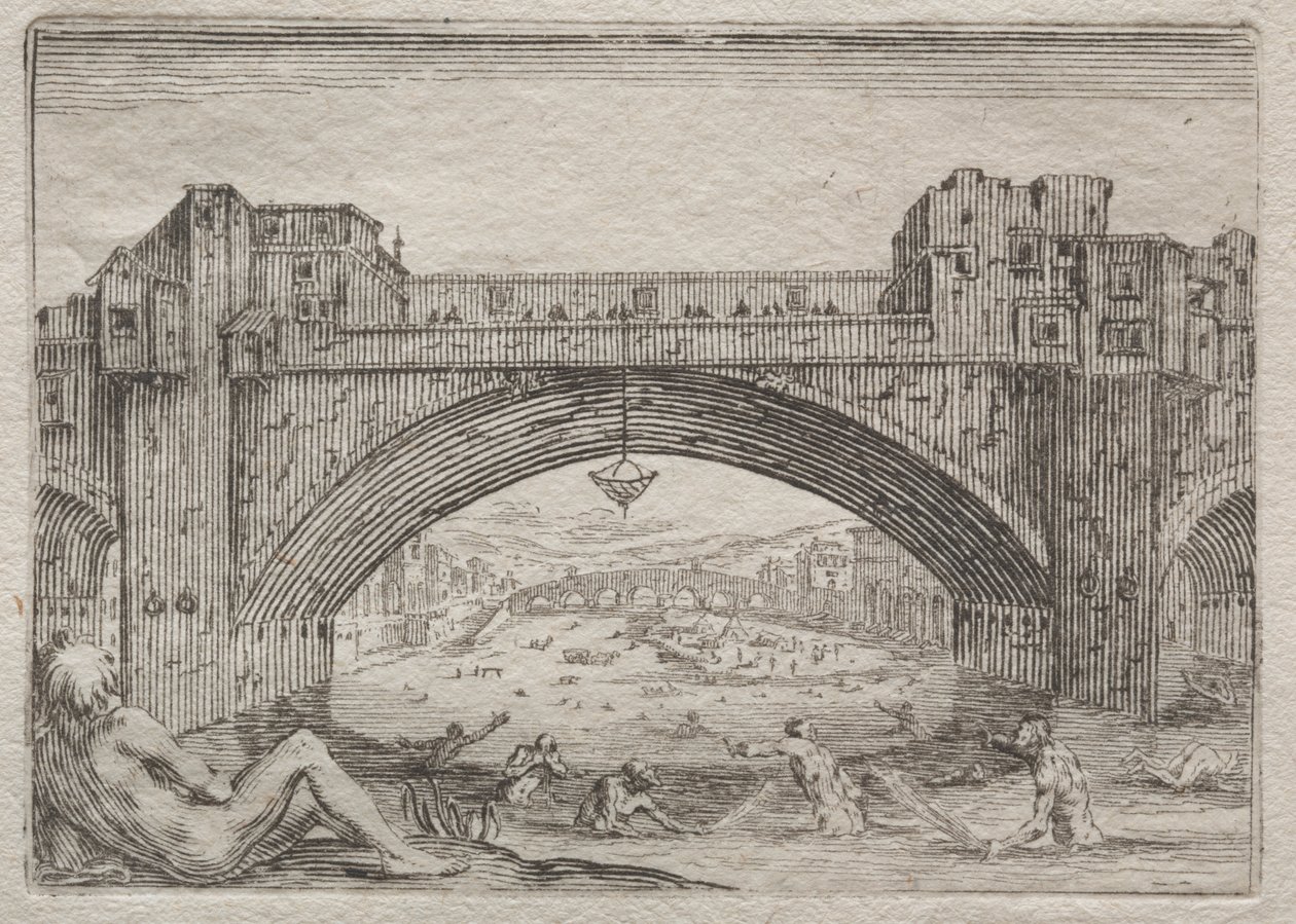 Ponte Vecchio, Firenze af Jacques Callot