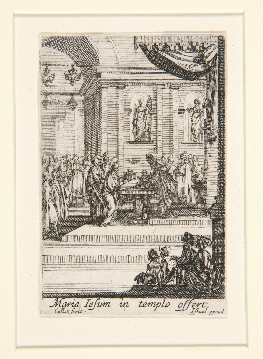 Kristi præsentation, nr. 10 af Jomfruens liv af Jacques Callot