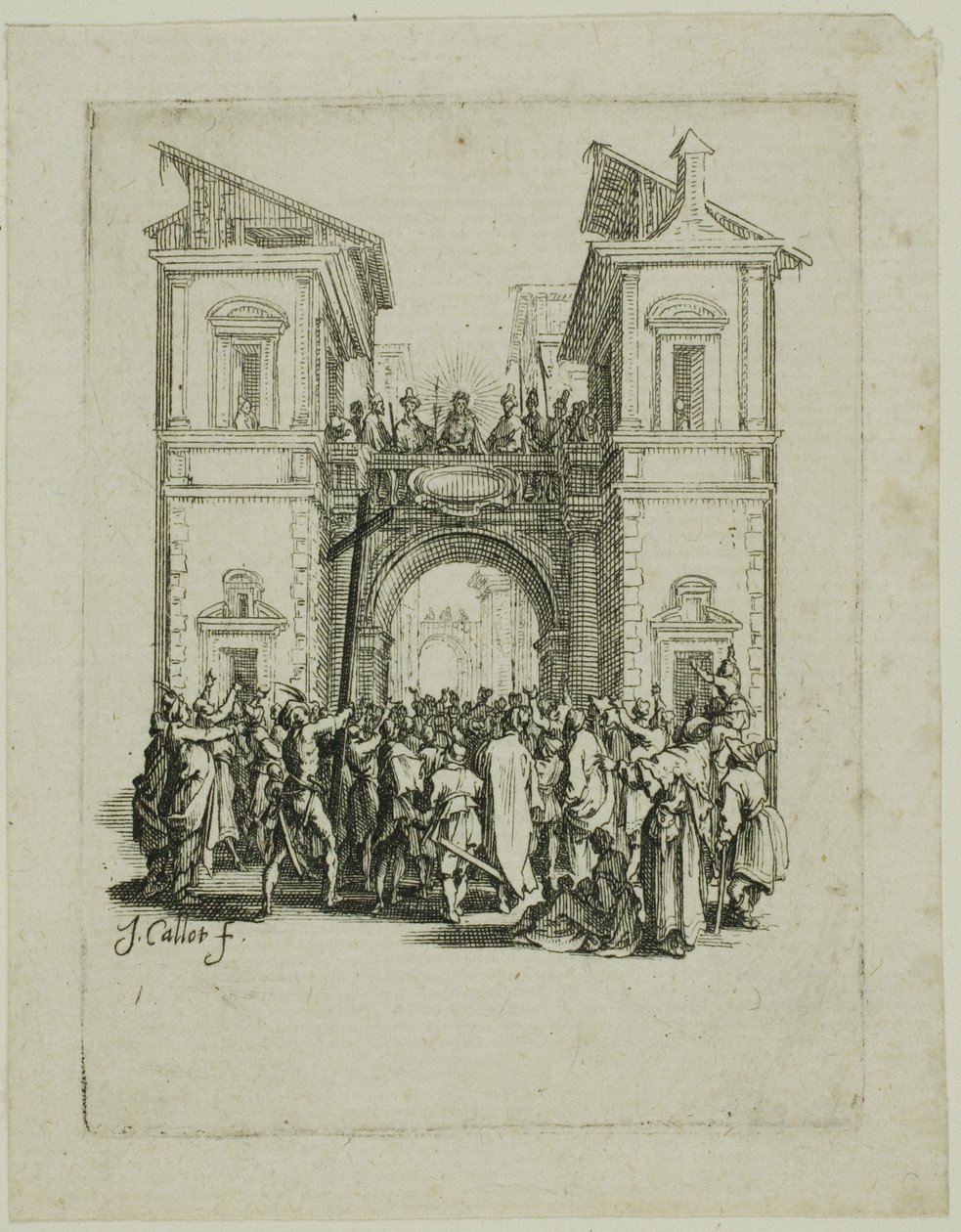 Præsentationen for folket, fra Den lille passion af Jacques Callot