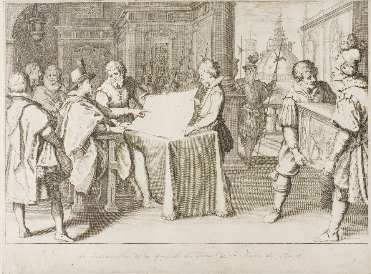 Restaureringen af Firenzes Dome af Jacques Callot