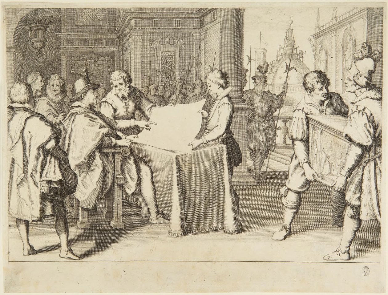 Restaureringen af kuplen på S. Maria del Fiore i Firenze af Jacques Callot