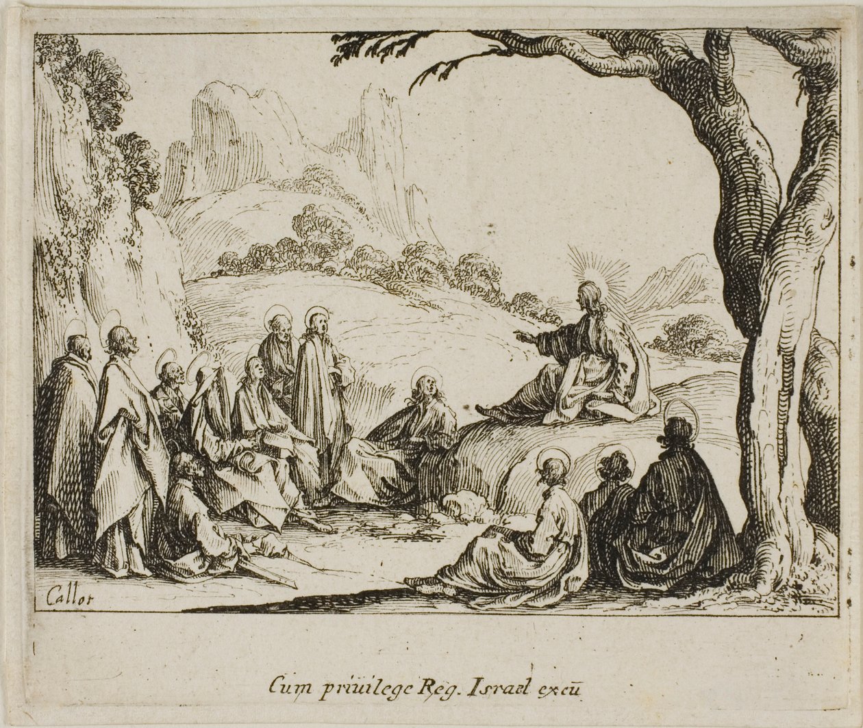 Bjergprædikenen, fra Det Nye Testamente af Jacques Callot