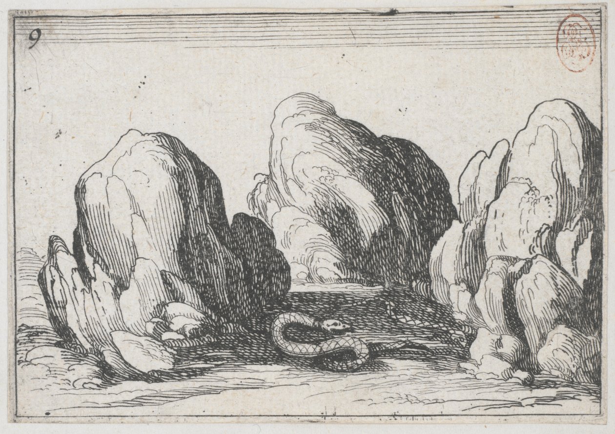 Slangen - nej. 9 fra serien af Jacques Callot