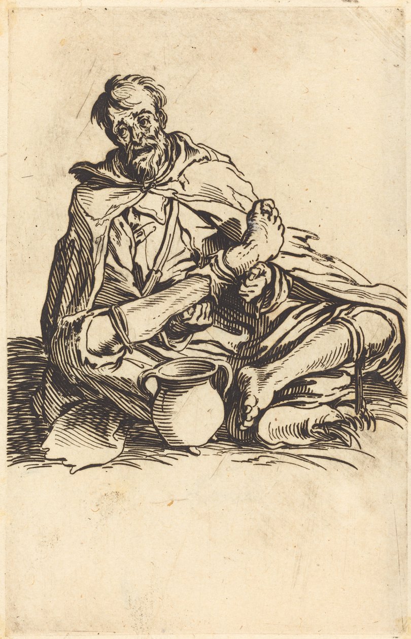 Den syge mand, ca. 1622. af Jacques Callot
