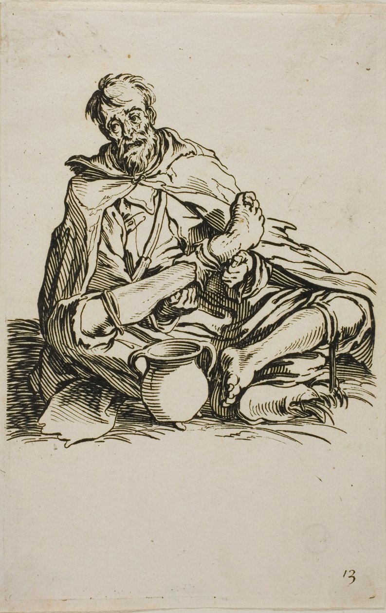 The Sickly One, tallerken tretten fra The Beggars af Jacques Callot