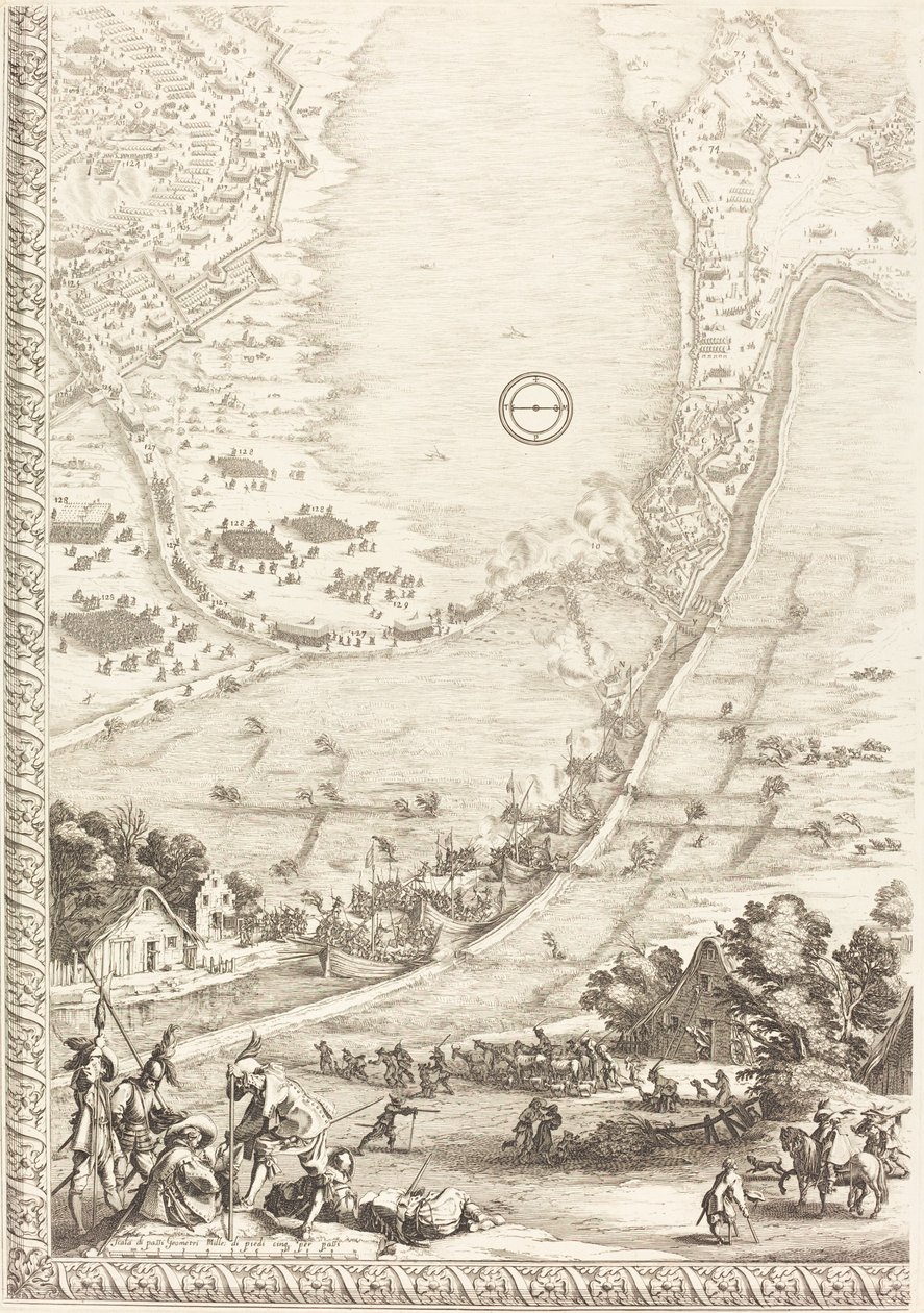 Belejringen af Breda [plade 4 af 6] af Jacques Callot
