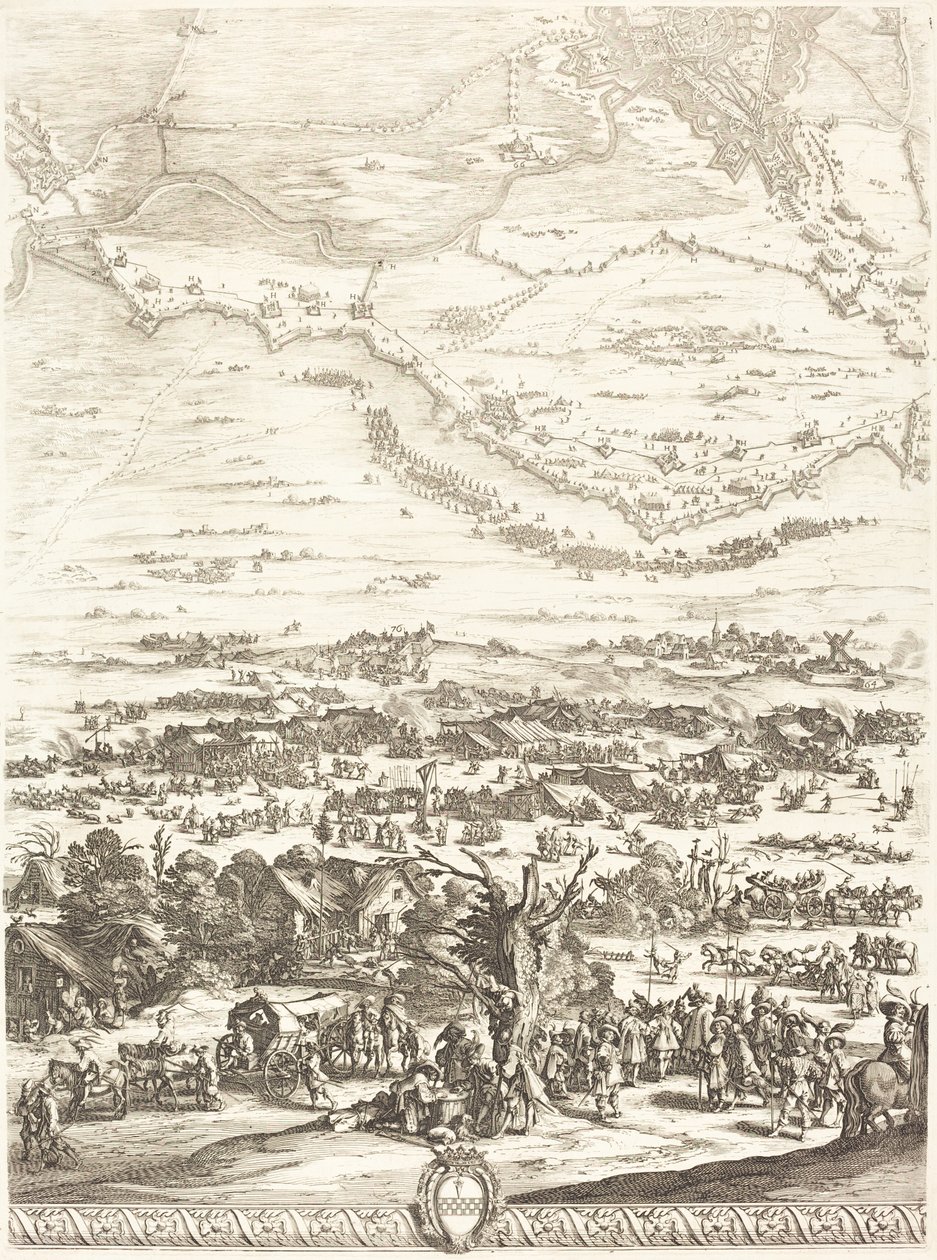 Belejringen af Breda [plade 5 af 6] af Jacques Callot