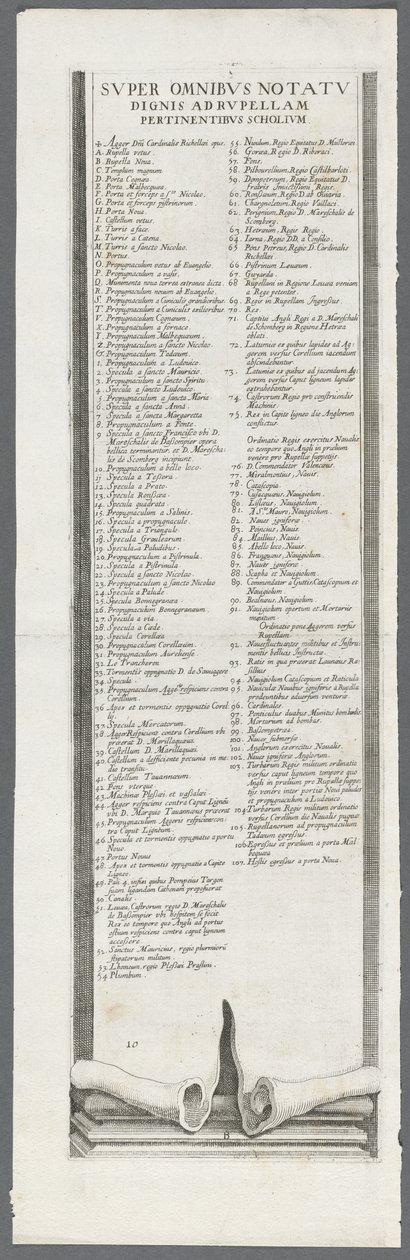 Belejringen af La Rochelle: planche 13 af Jacques Callot
